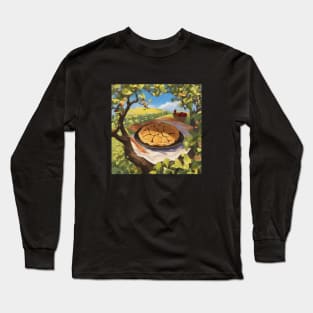 Apple Pie Vintage Slice Sweet Kawaii Retro Picture Long Sleeve T-Shirt